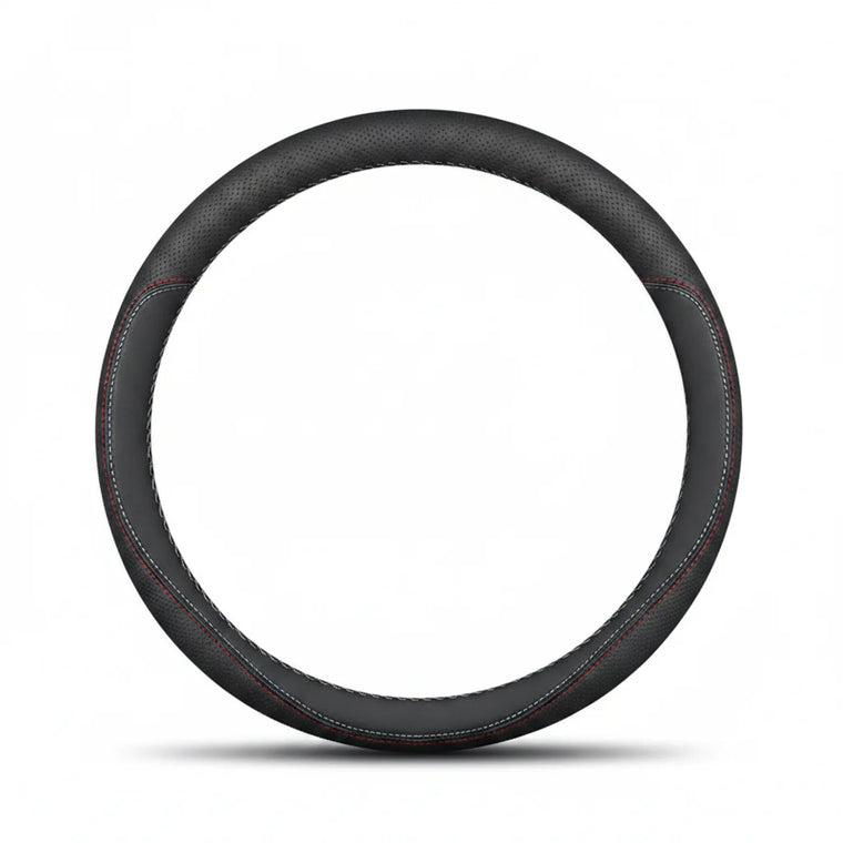 Ford Ranger leather steering wheel cover fitted for tradie work ute