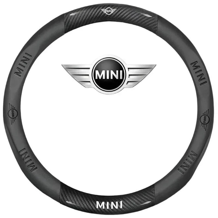 MINI Cooper carbon fibre leather steering wheel cover, a key accessory for MINI owners