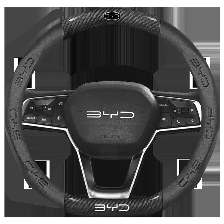 BYD carbon fibre leather steering wheel cover