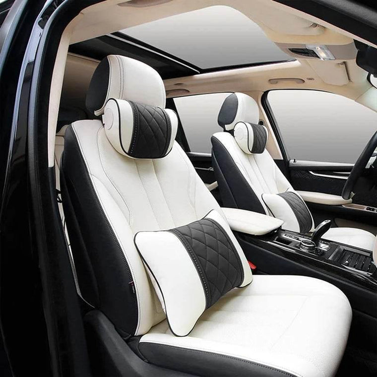 Mercedes-Benz AMG leather neck pillow and lumbar support, styled for the new GLA