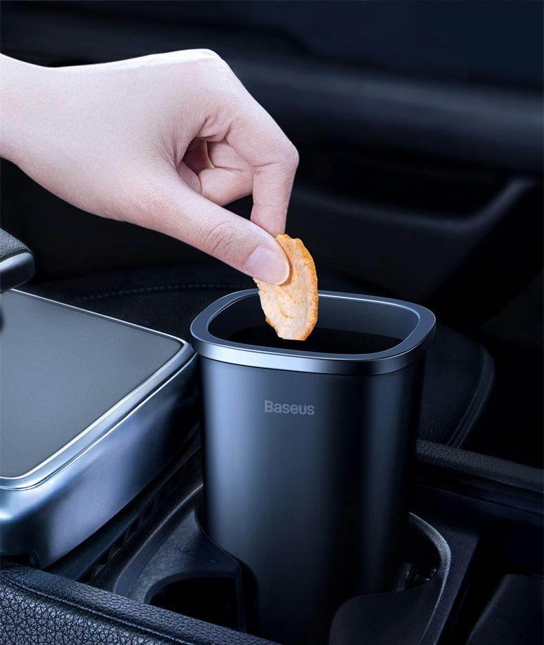 Dust-Free Car Trash Can – Mini Creative Trash Storage Box for Car & Desktop - White