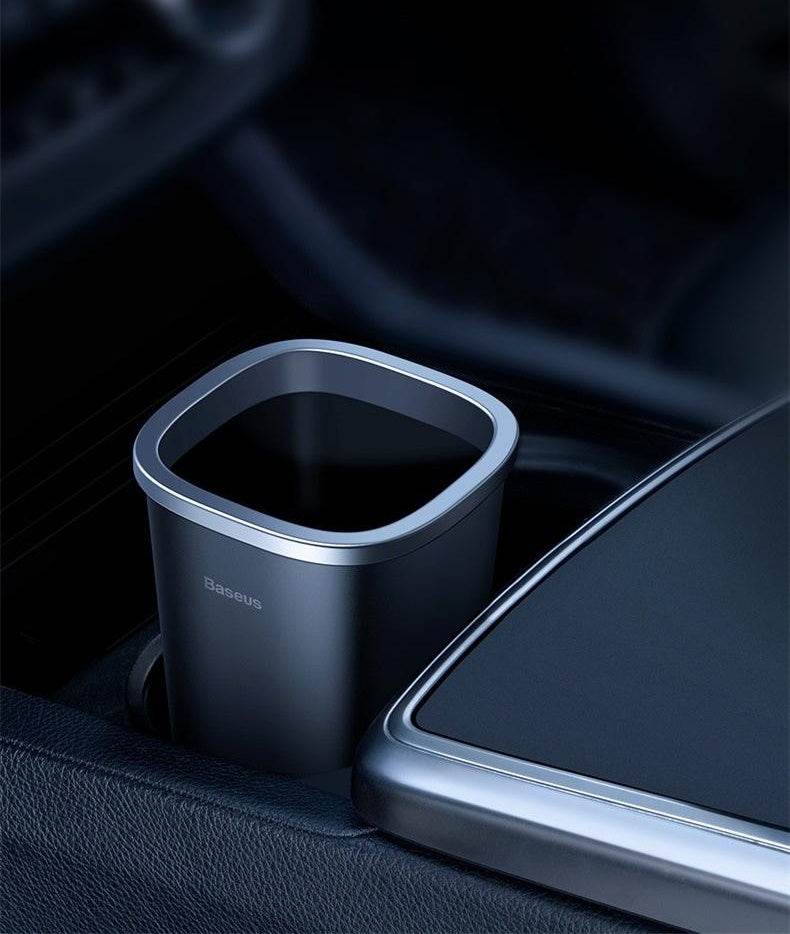Dust-Free Car Trash Can – Mini Creative Trash Storage Box for Car & Desktop - White