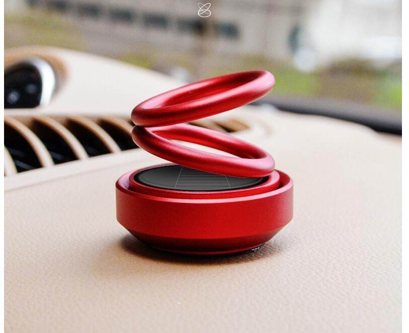 Solar Auto-Rotation Car Air Freshener - Red