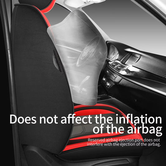 1pc Premium PU Leather Universal Fit Car Seat Cover All-Season Protector Mat wit - JZ-Muscle-Pink 1PC