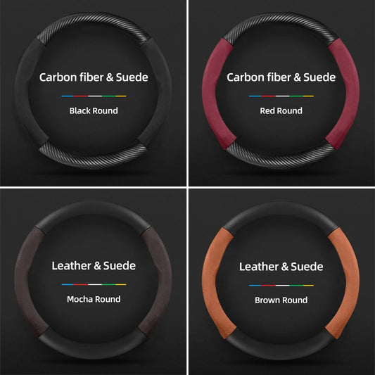 GMC Suede Carbon Fibre Steering Wheel Cover