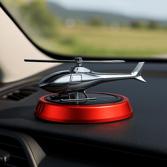 Helicopter Car Air Freshener Dashboard Decoration - Red