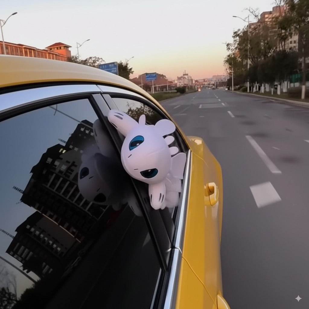 Toothless and Light Fury Dragon Car Roof Decoration - Light Fury