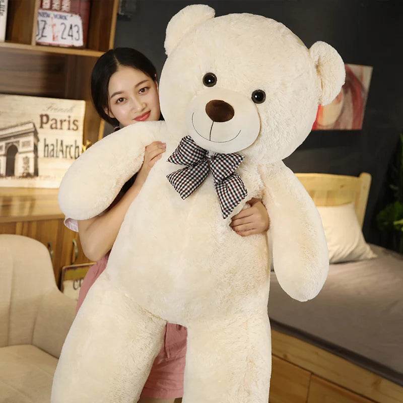 Giant Teddy Bear Plush – 105cm Big Hugging Pillow - Light Brown
