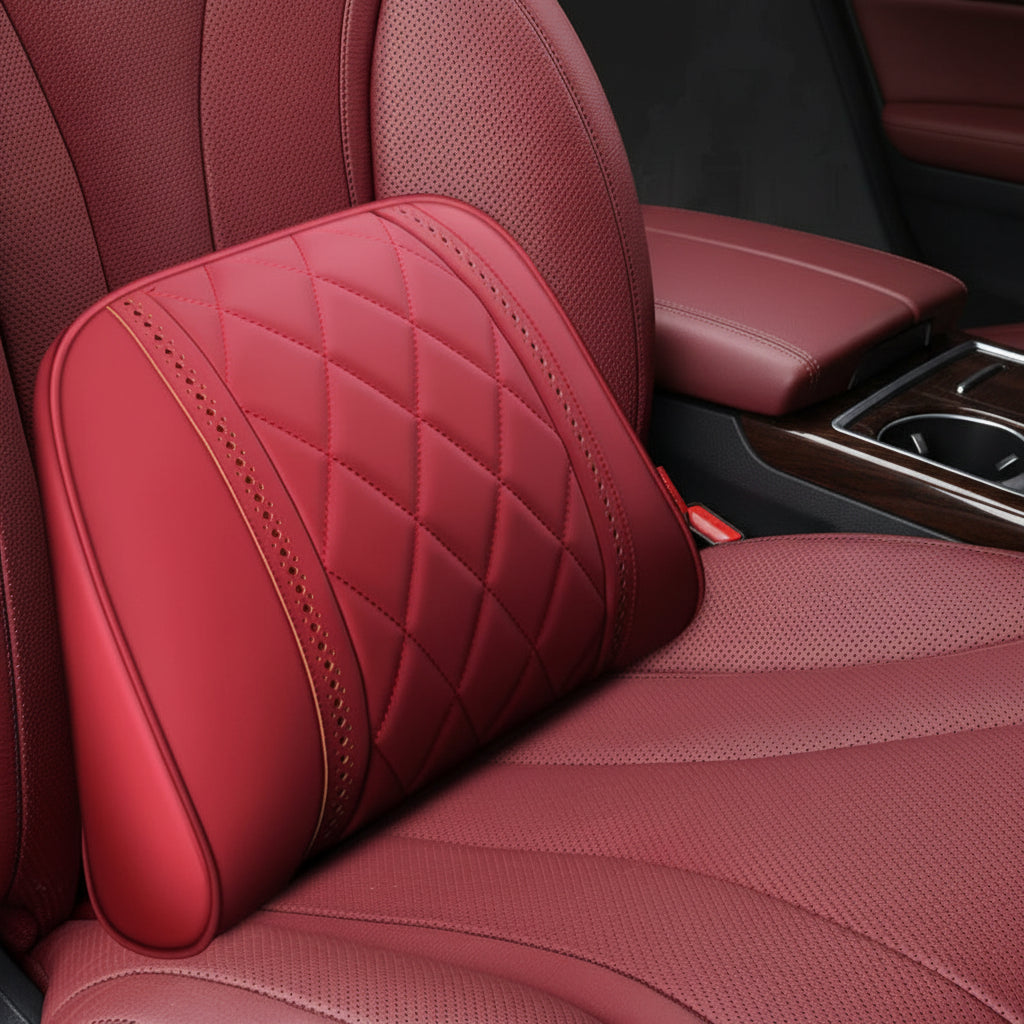 Mercedes Benz Maybach S-Class Leather Car Pillow - Red