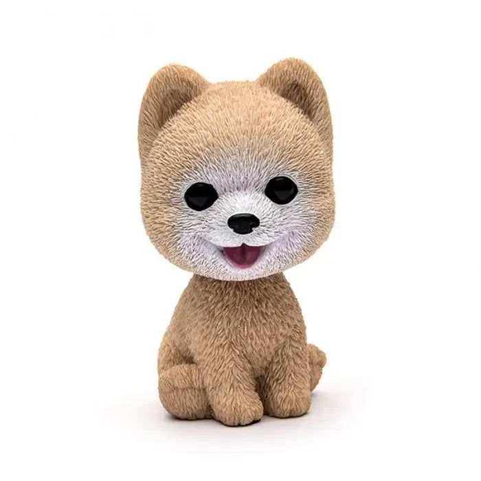 9cm Husky Teddy Pomeranian Car Shake Head Dog Ornaments Cute Nodding Decoration Gift For Car Interior Home Room Auto Accessories - Carmoods