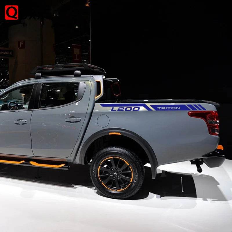 Mitsubishi L200 Triton Rear Tail Sport Stripes - Glossy Gray