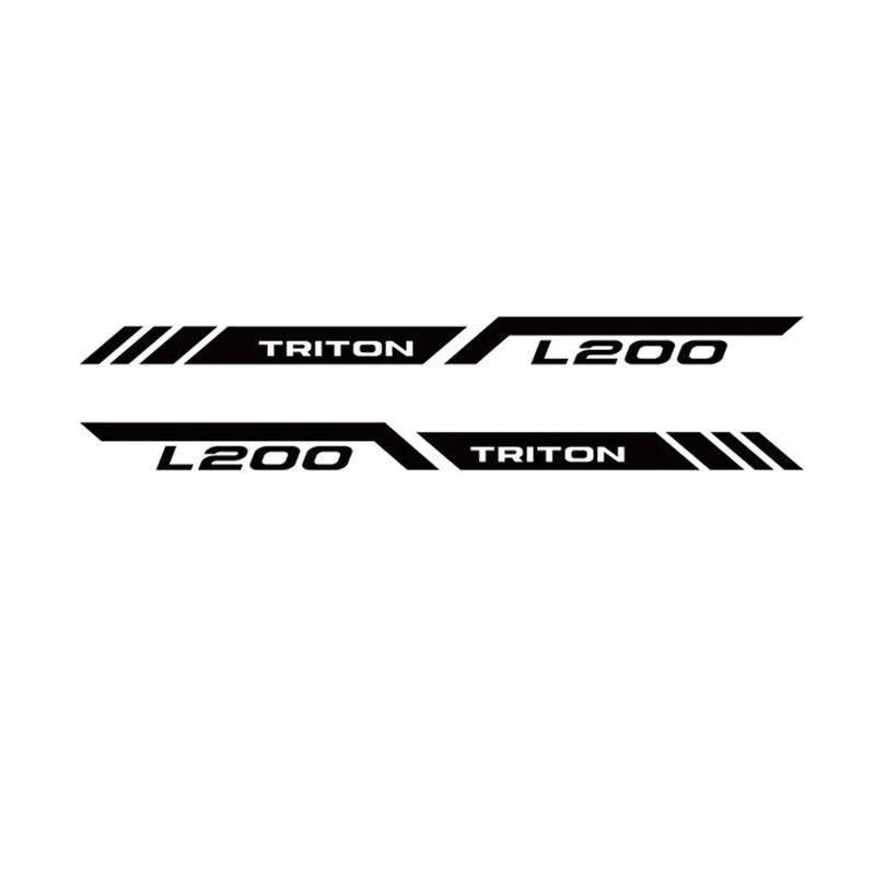 Mitsubishi L200 Triton Rear Tail Sport Stripes - Glossy Black