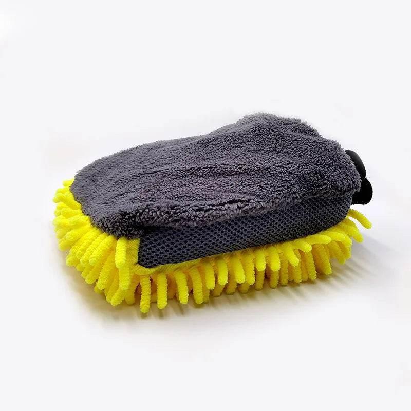 Large Microfiber Car Wash Glove - Yellow