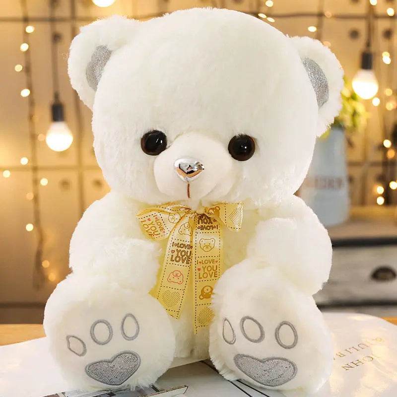 Teddy Bear Plush Toy – Cute Stuffed Animal Doll - White / 35cm