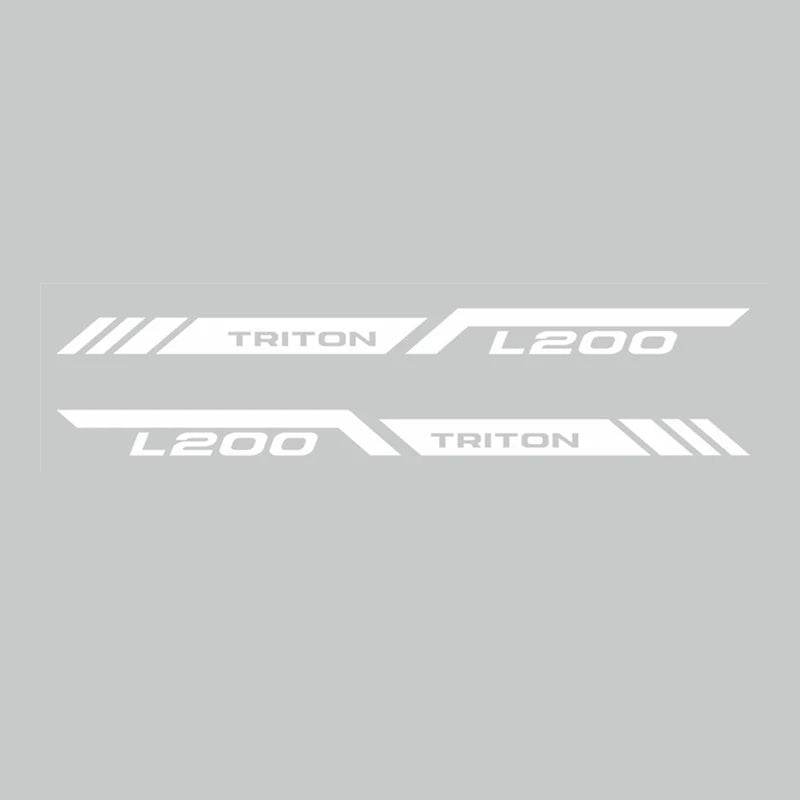 Mitsubishi L200 Triton Rear Tail Sport Stripes - Glossy White