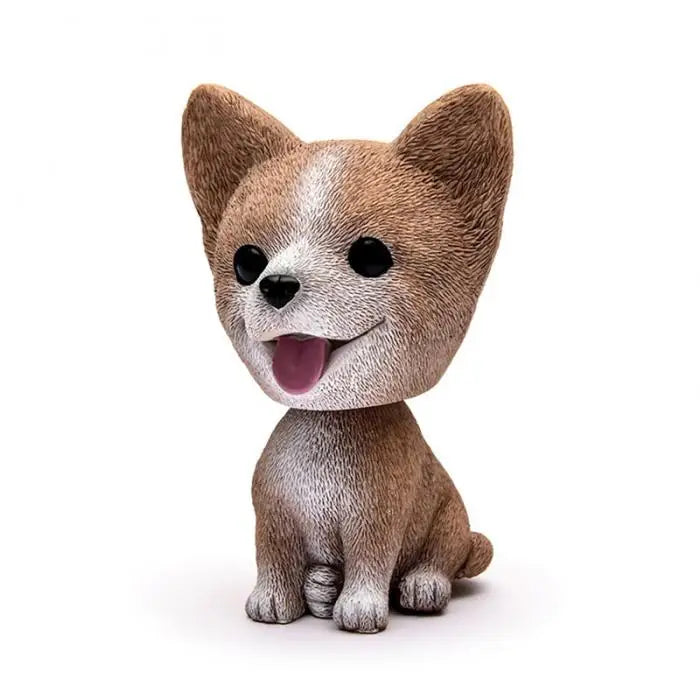 9cm Husky Teddy Pomeranian Car Shake Head Dog Ornaments Cute Nodding Decoration Gift For Car Interior Home Room Auto Accessories - Carmoods