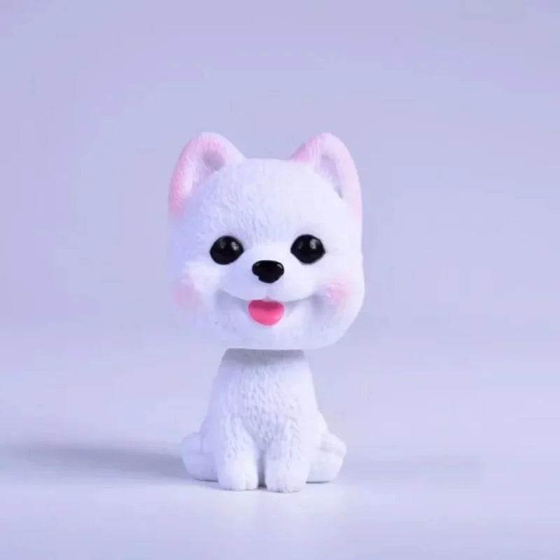 Car Shake Head Dog Ornaments - White Pomeranian