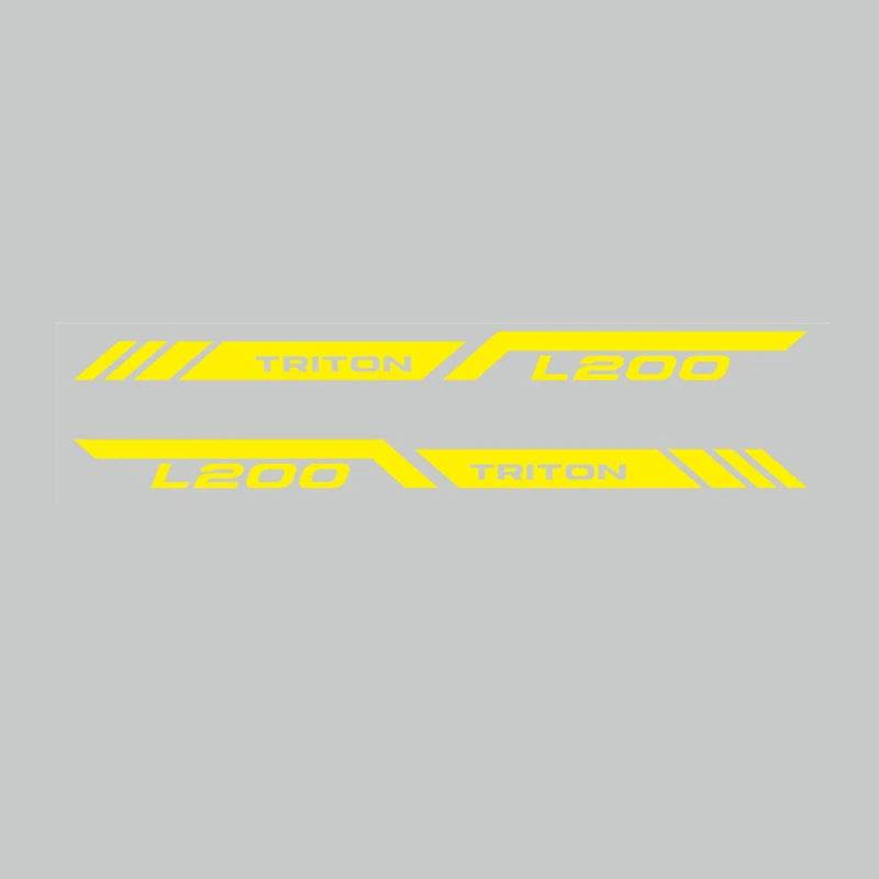 Mitsubishi L200 Triton Rear Tail Sport Stripes - Glossy Yellow