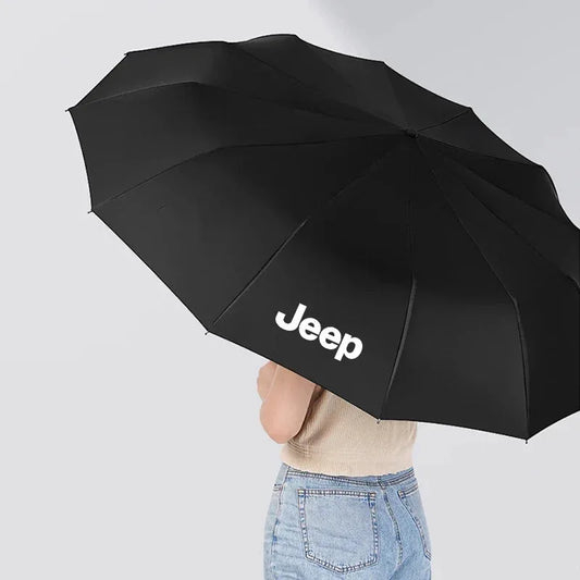Jeep Folding Umbrella with Car Emblem -