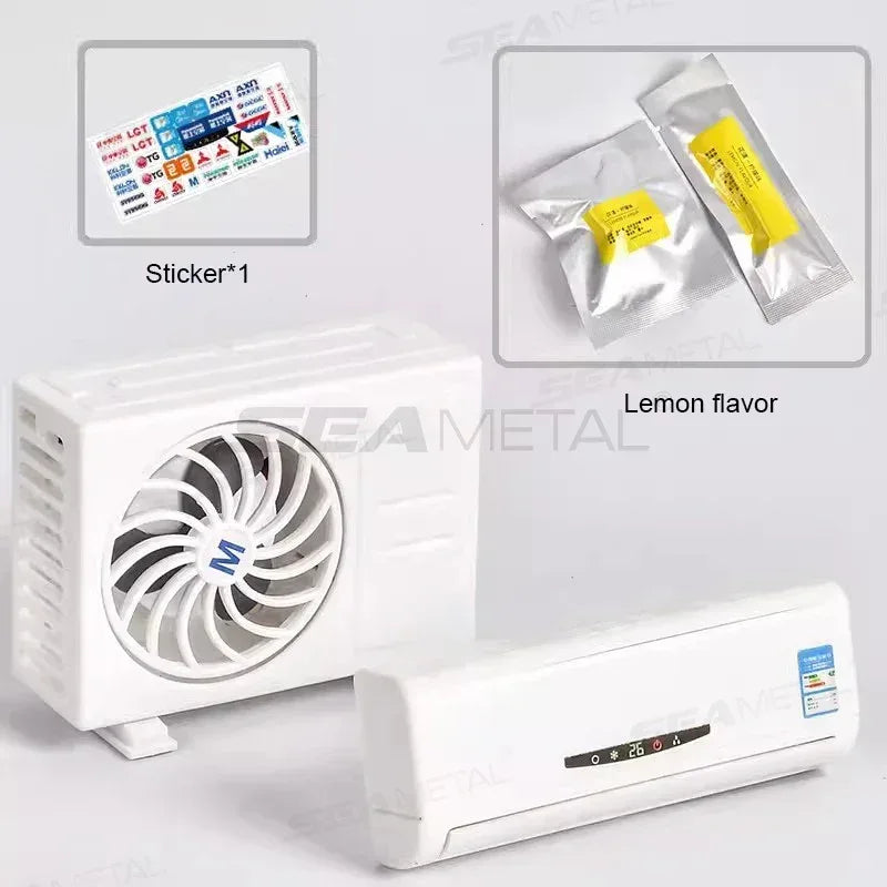 Solar Powered Car Air Freshener Diffuser AC Vent Aromatherapy Ornament - Lemon