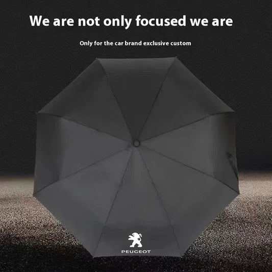 Peugeot 206 207 208 301 307 308 406 408 508 607 2008 3008 4008 5008 RCZ Rifter Car Automatic Folding Windproof Sunshade Umbrella - Blue