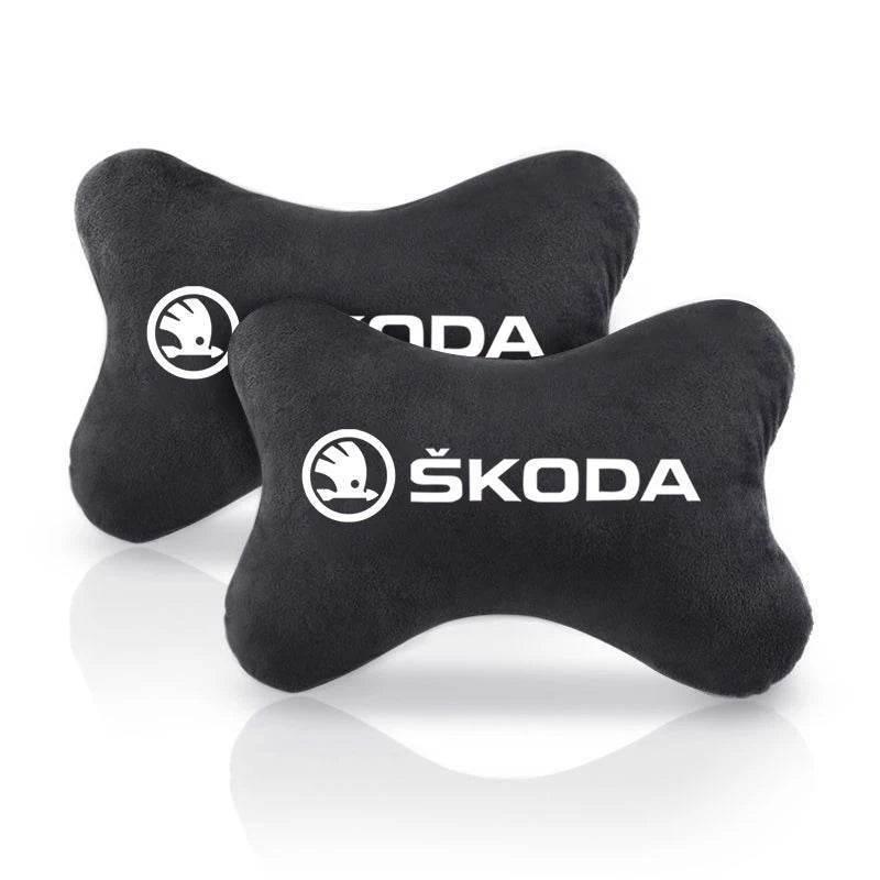 Skoda Neck Pillow and Seat Belt Pad - Neck Pillow-2pc