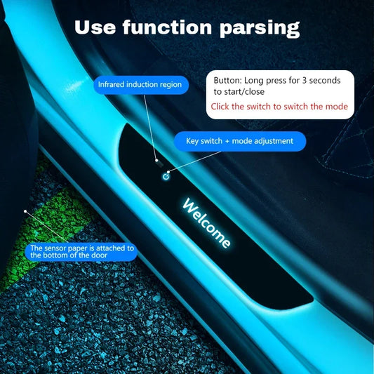 LED Door Sill Light Logo Projector Lamp with USB Power