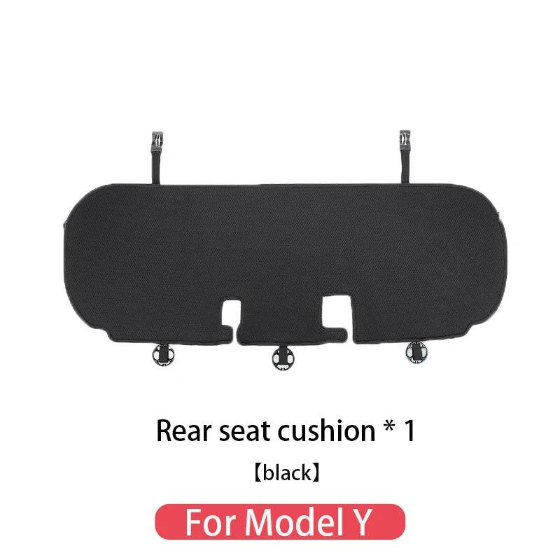 Tesla Seat Cushion | Model 3 & Y (2019–2025) Breathable Cover - M-Y R01-black