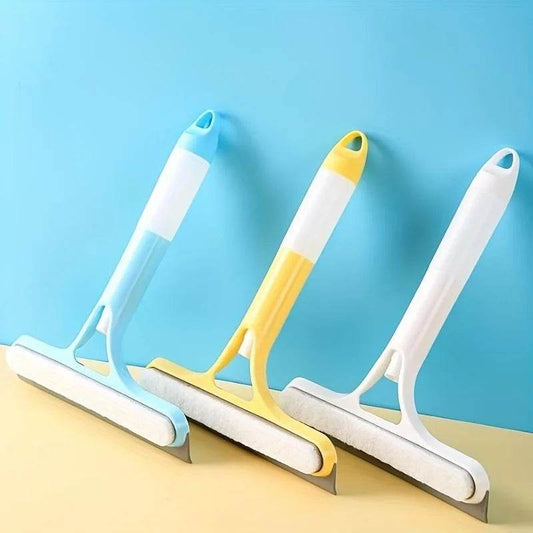 Glass Wiper with Spray – Window Cleaning Squeegee - White