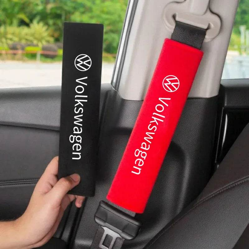 Volkswagen Neck Pillow and Seat Belt Pad - Black