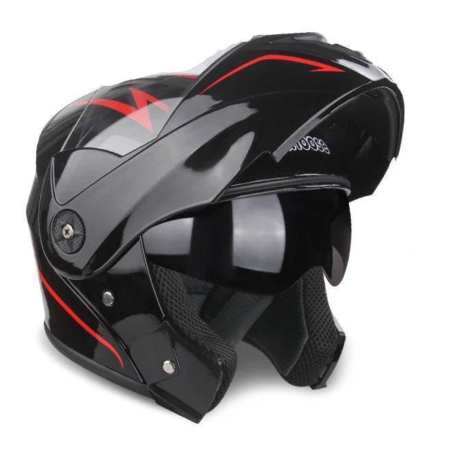 Modular Double Lens Flip-Up Motorcycle Helmet with Visor - 13 / S
