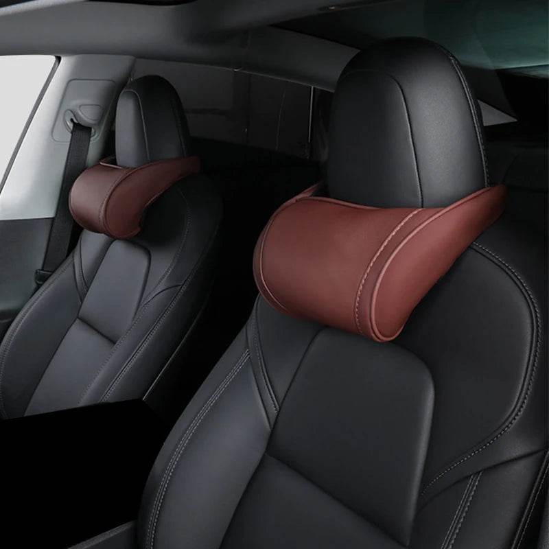 Tesla Model 3/Y Neck & Headrest Pillow - Beige color