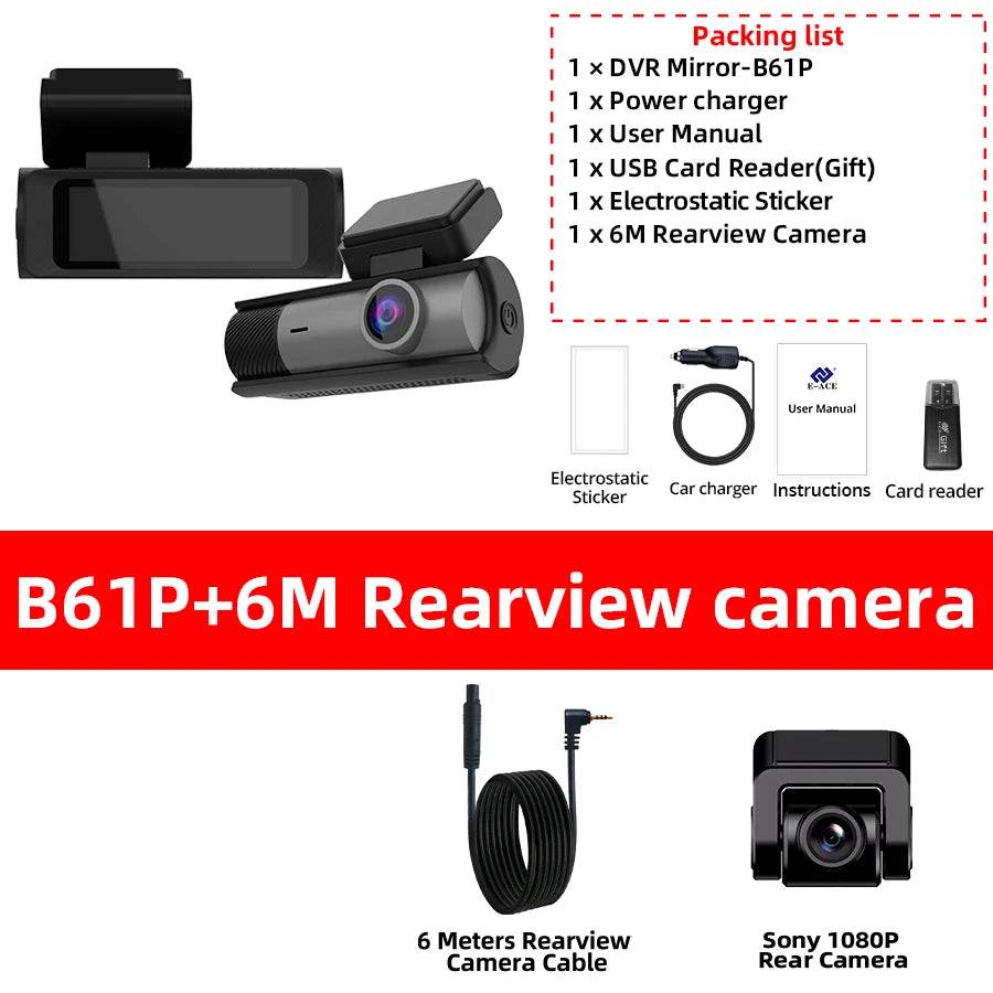 4K Mini Dash Cam With Rear Camera -