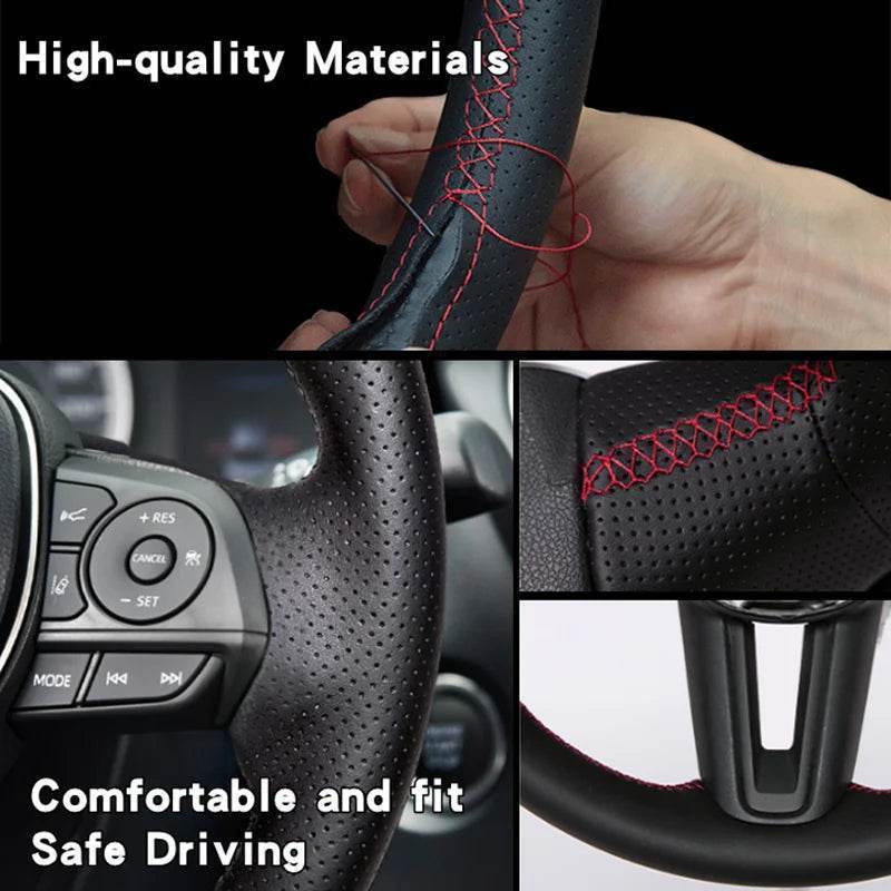 DIY Custom Steering Wheel Braid Cover for Mazda 3 Axela, CX-30, MX-30 (2019–2020) - Yellow Thread