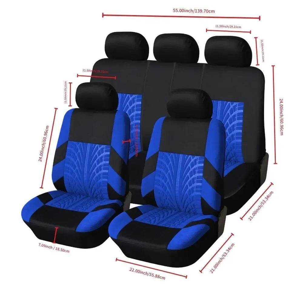 Universal Full Car Seat Covers - Y33376-BEIGE-4PCS