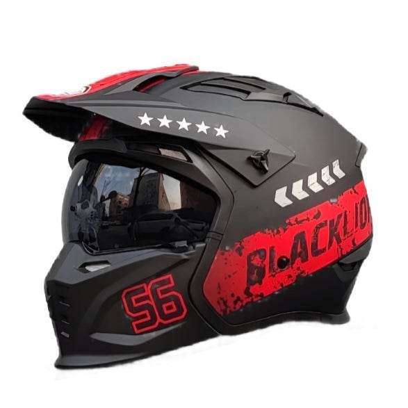 ORZ Vintage Warrior Motorcycle Helmet – Full & Half Helmet for Cruising & Motocross - 1