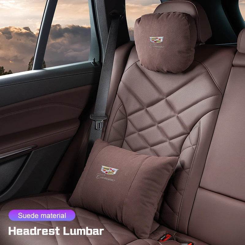 Cadillac Escalade Breathable Neck Pillow & Lumbar Support XT4 XT5 ATS CTS SRX XTS BLS GT4 - headrest 1pc white