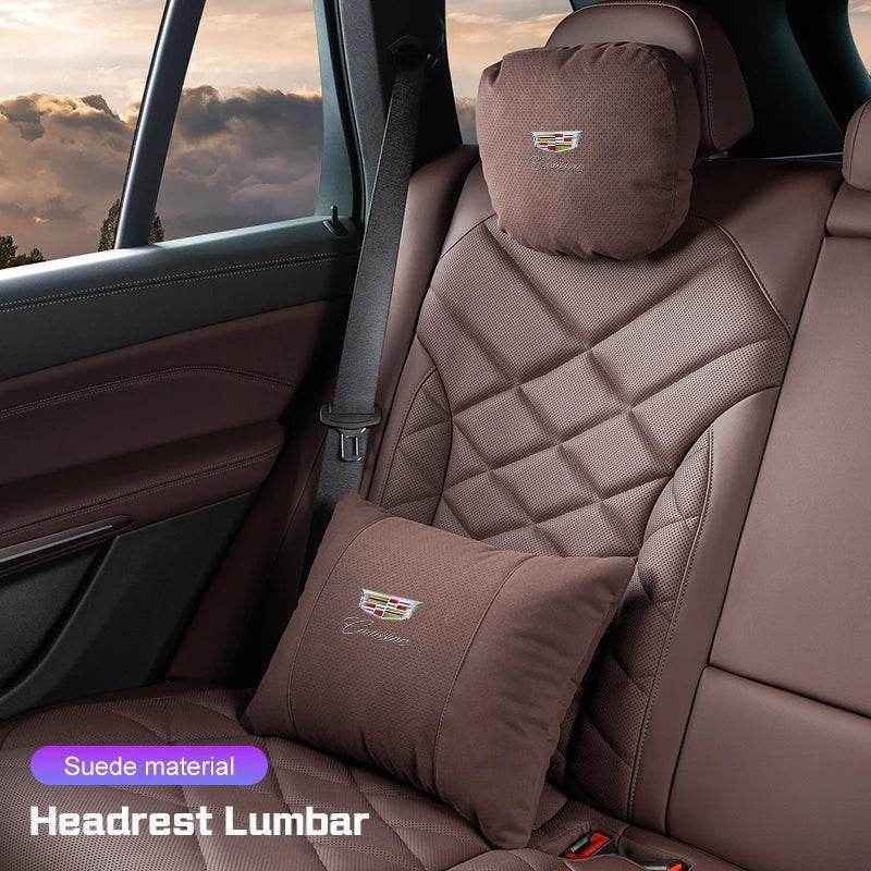 Cadillac Escalade Neck Pillow & Lumbar Support - headrest white