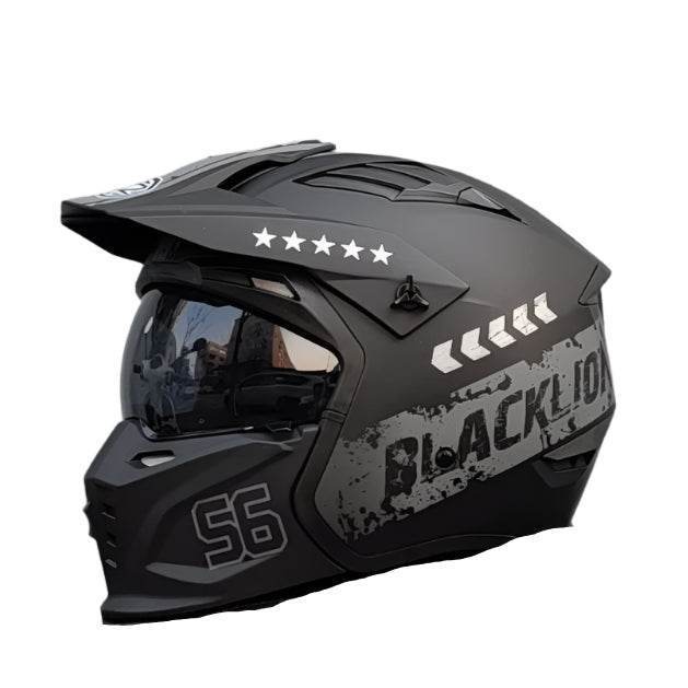 ORZ Vintage Warrior Motorcycle Helmet – Full & Half Helmet for Cruising & Motocross - 1
