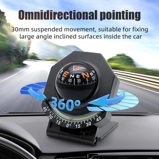 Universal Dashboard Compass with Slope Meter