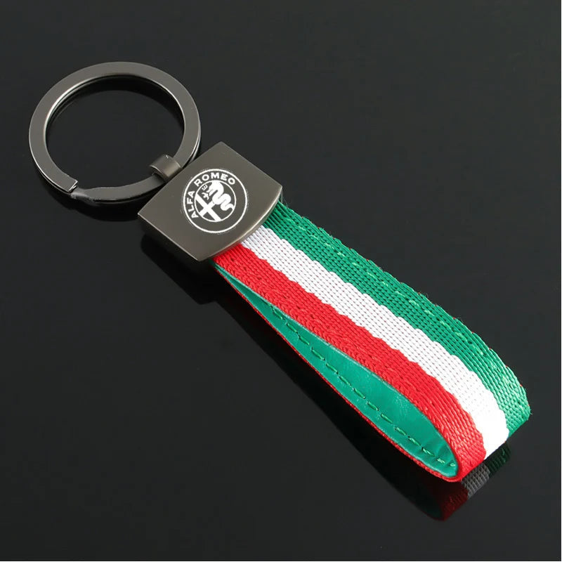 Alfa Romeo Car Keychain Leather Badge 159 Giulietta Mito Stelvio