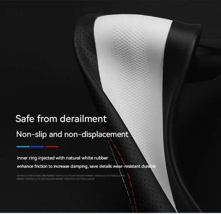 Changan Leather Steering Wheel Cover - D Style 2 black