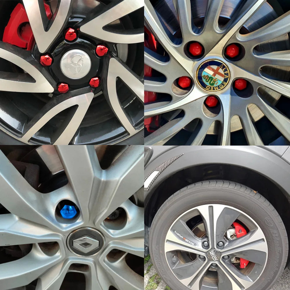 19/17mm 20pcs/set Car Wheel Nut Caps Protection Covers Caps Anti-Rust Auto Hub Screw Cover Car Tyre Nut Bolt Exterior Decoration - Carmoods