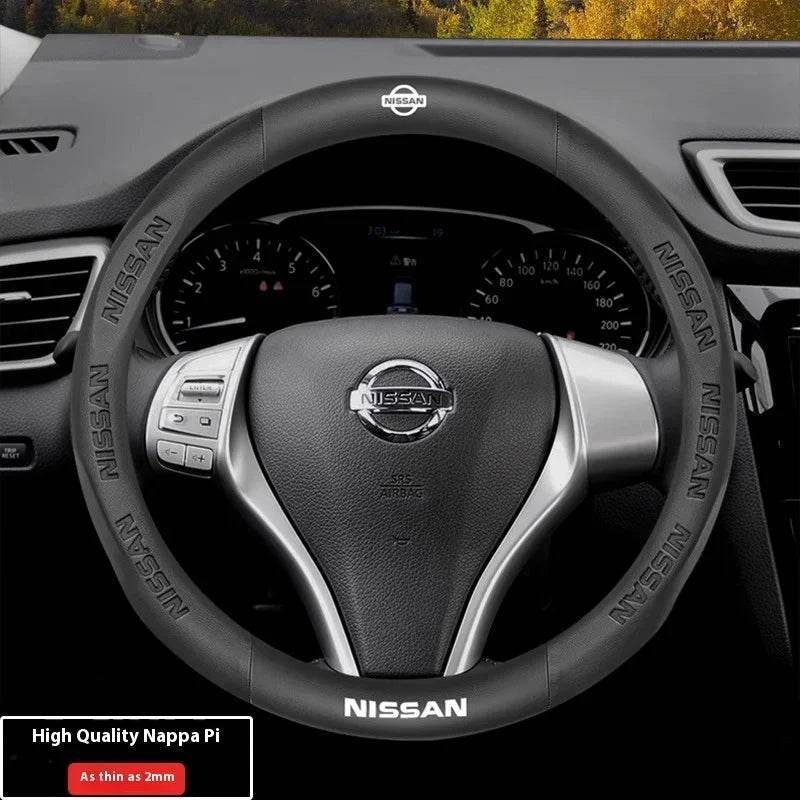 Nissan Carbon Fiber Steering Wheel Cover - O Style B black