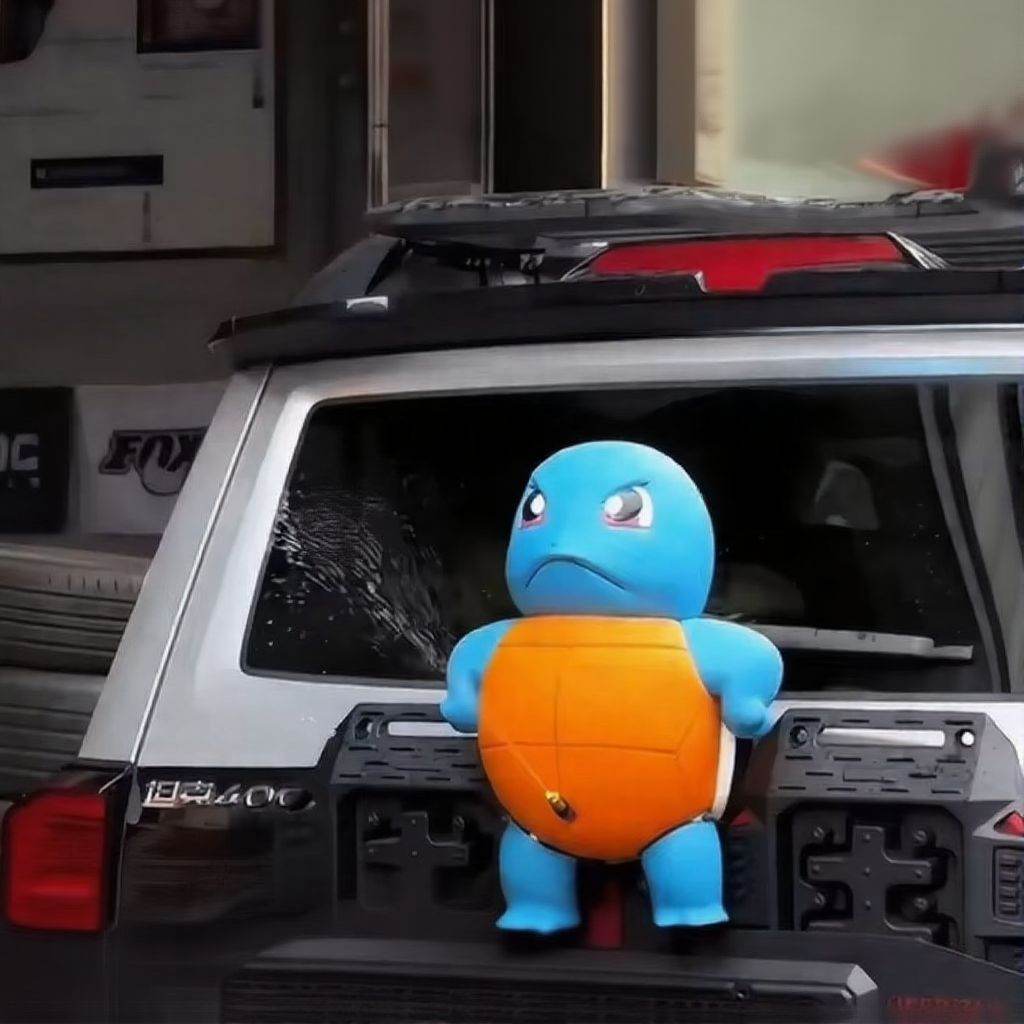 Squirtle Water Spray Car Decoration 16cm - Squirt