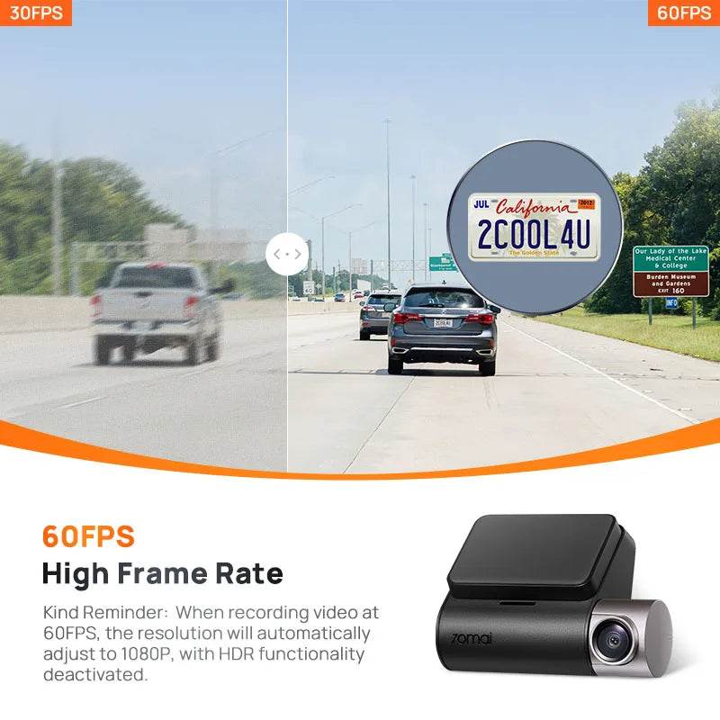 Dash Cam A510 | HDR, GPS, ADAS, 4G Connectivity, 24H Parking Support, Rear Camera - A510 Front Cam
