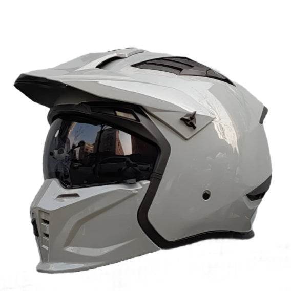 ORZ Vintage Warrior Motorcycle Helmet – Full & Half Helmet for Cruising & Motocross - 1