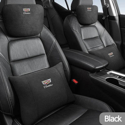 Cadillac Suede Neck Pillow - Black