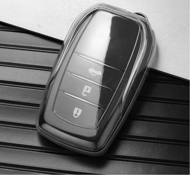 Toyota Car Key TPU Case Cover - White