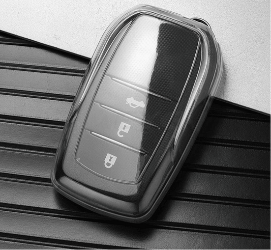 Toyota Car Key TPU Case Cover - White
